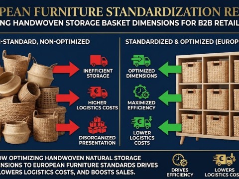 European Furniture Standardization Report: Optimizing Handwoven Storage Basket Dimensions for B2B Retail Success